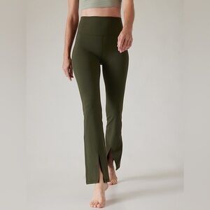 Athleta Olive Green Elation Split Flare Pant